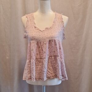LOVE FIRE Girl's Floral Pink Sleeveless Top or Dress NWT